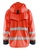 Regenjacke Level 2 High Vis rot/schwarz - Rückansicht