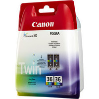 Canon 2er-Pack Tintenpatronen CLI-36 Twin pack, farbig für portable Tintenstrahldrucker
