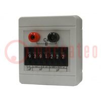 Decade box: capacitance; Number of ranges: 7; 1pF÷9999999pF; 100V