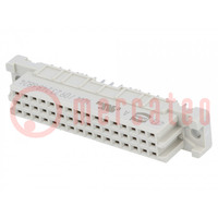 Plug; DIN 41612; type 2C; female; PIN: 48; a+b+c; THT; straight; 2A