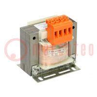 Transformer: mains; 60VA; 230VAC; 115V; Leads: terminal block; IP00