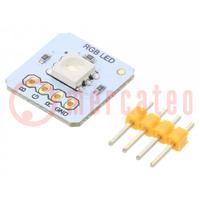 Module: LED; 3.3÷5VDC; 15x15mm; Colour: RGB; 5050