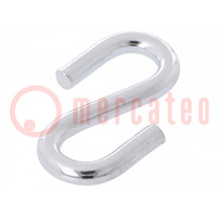 Quick link S type; steel; zinc; 6mm