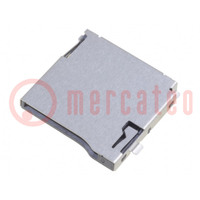 Connector: for cards; microSD; push-push; SMT; gold flash
