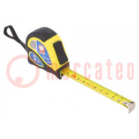 Measuring tape; L: 3m; Width: 16mm; Enclos.mat: ABS,elastolan