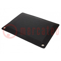 Floor mat; ESD; L: 0.6m; W: 0.45m; Thk: 17mm; Features: dissipative
