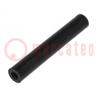 Spacer sleeve; cylindrical; polyamide; M4; L: 50mm; Øout: 8mm; black