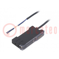 Sensor: optical fiber amplifier; PNP; IP50; Connection: lead 2m