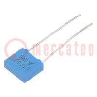 Capacitor: polyester; 0.1uF; 40VAC; 63VDC; 5mm; ±10%; 7.3x6.5x2.5mm