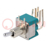 Switch: toggle; Pos: 2; DPDT; ON-ON; 6A/125VAC; 6A/6VDC; STM; 20mΩ