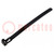Cable tie; multi use; L: 125mm; W: 7.6mm; polyamide; 215.6N; black