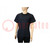 T-shirt; ESD; L,men's; cotton,polyester,carbon fiber; black