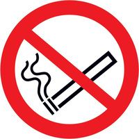 Znak zakazu, folia, „Zakaz palenia”, średn.30 mm, 15 szt.