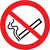 Znak zakazu, folia, „Zakaz palenia”, średn.50 mm, 6 szt.