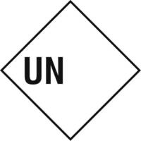 UN + Freifeld zur Selbstbeschriftung, Größe (BxH): 25,0 x 25,0 cm, Hart-PVC