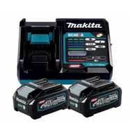 Makita Power Source-Kit 40V max., XGT, 2 Akkus BL4025 40V 2,5 Ah, 1 Schnellladegerät DC40RA