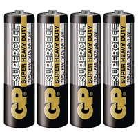 Bateria cynkowo-węglowa, AA (R6), AA, 1.5V, GP, folia, 4-pack, Supercell