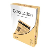 Papier kserograficzny Coloraction, Savana, A4, 80 g/m2, jasny pomarańczowy, 100 arkusza, nadaje się do druku atramentowego