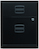 mobiler Beistellschrank PFA, 1 Universalschublade, 1 HR-Schublade, schwarz