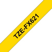 Spezialband Flexi-Tapes TZe-FX621, schwarz auf gelb