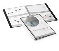 DURABLE Sichtbuch DURALOOK® PLUS, mit Rückenschild und transparenter Vordertasche, mit 10 Sichthüllen, schwarz