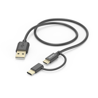 Hama 00201533 USB kábel 1 M USB 2.0 USB A Micro-USB B Fekete