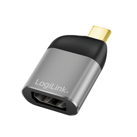 LogiLink CUA0204 tussenstuk voor kabels USB-C DisplayPort Zwart, Grijs