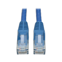 Tripp Lite N201-004-BL Cat6 Gigabit hakenloses, anvulkanisiertes (UTP) Ethernet-Kabel (RJ45 Stecker/Stecker), PoE, Blau, 1,22 m