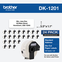 Brother DK-120124PK printer label White Self-adhesive printer label