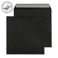 Blake Creative Colour Jet Black Peel and Seal Wallet 160x160mm 120gsm (Pack 500)