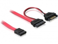 DeLOCK SATA cable, 0.5m SATA kábel 0,5 M Vörös