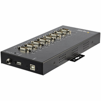 StarTech.com Hub Série 8 Ports USB vers RS232/RS485/RS422 - Convertisseur Industriel USB 2.0 vers DB9 - IP30 - Hub Série Métallique Montable sur Rail DIN - Protection ESD 15kV