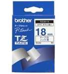 Brother Gloss Laminated Labelling Tape - 18mm, Blue/White Etiketten erstellendes Band TZ