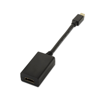 AISENS A125-0137 adaptador de cable de vídeo 0,15 m Mini DisplayPort HDMI Negro