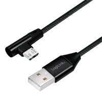 LogiLink CU0141 câble USB 0,3 m USB 2.0 USB A Micro-USB B Noir