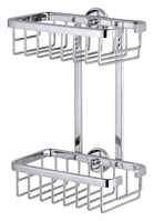 TESA Aluxx Aluminium, Chrome Wall-mounted Shower basket