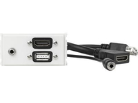 Vivolink WI221281 presa energia HDMI + USB A + 3.5mm Bianco