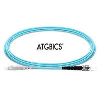 ATGBICS SC-ST OM3, Fibre Optic Cable, Multimode, Simplex, Aqua, 15m