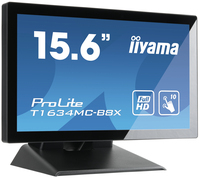 iiyama ProLite T1634MC-B8X monitor komputerowy 39,6 cm (15.6") 1920 x 1080 px Full HD LED Ekran dotykowy Przeznaczony dla wielu użytkowników Czarny
