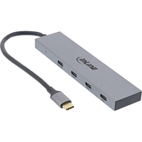 InLine 35392B hub de interfaz USB 2.0 Type-C 10000 Mbit/s Gris