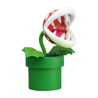 Paladone Piranha Plant Posable Lamp BDP lampada da tavolo LED Verde, Rosso, Bianco
