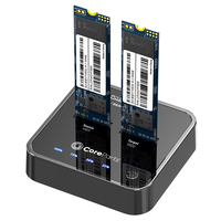 CoreParts MS-CLONER-NVME stacja dokująca do dysków twardych USB 3.2 Gen 2 (3.1 Gen 2) Type-C Czarny