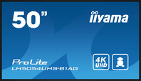 iiyama LH5054UHS-B1AG Signage-Display Digital Signage Flachbildschirm 125,7 cm (49.5") LCD WLAN 500 cd/m² 4K Ultra HD Schwarz Eingebauter Prozessor Android 11 24/7