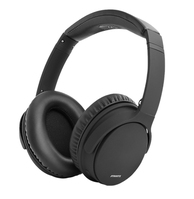 Streetz HL-BT404 hoofdtelefoon/headset Bedraad en draadloos Hoofdband Oproepen/muziek Micro-USB Bluetooth Zwart