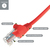 connektgear 0.5m RJ45 CAT5e UTP Stranded Flush Moulded Network Cable - 24AWG - Red