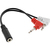 InLine 99313I audio kabel 0,15 m 2 x 3.5mm 3.5mm Zwart