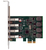 EXSYS 4-Port USB 3.2 Gen 1 PCIe Karte mit Self Power, 3A (Renesas)