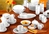 Geschirr-Serie Rondo/Liane weiß - 6er-Set Dessertschalen: Detailansicht 1