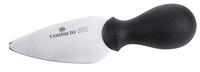 Parmesanmesser aus X65CrMoV15-Stahl, seidenmatt poliert, mit schwarzem