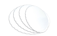 Plattenpapier Tortenscheibe Tortenpapier Tortenspitze, oval, 40g/m², 36x52cm, Weiß, 500 Stück